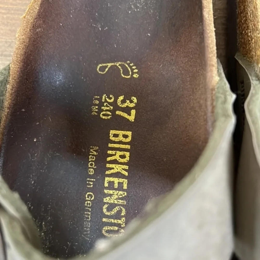 Birkenstock Sandals 37 MAYARI Mocca Buckle Slide Womens 6 Regular Fit Birko-Flor